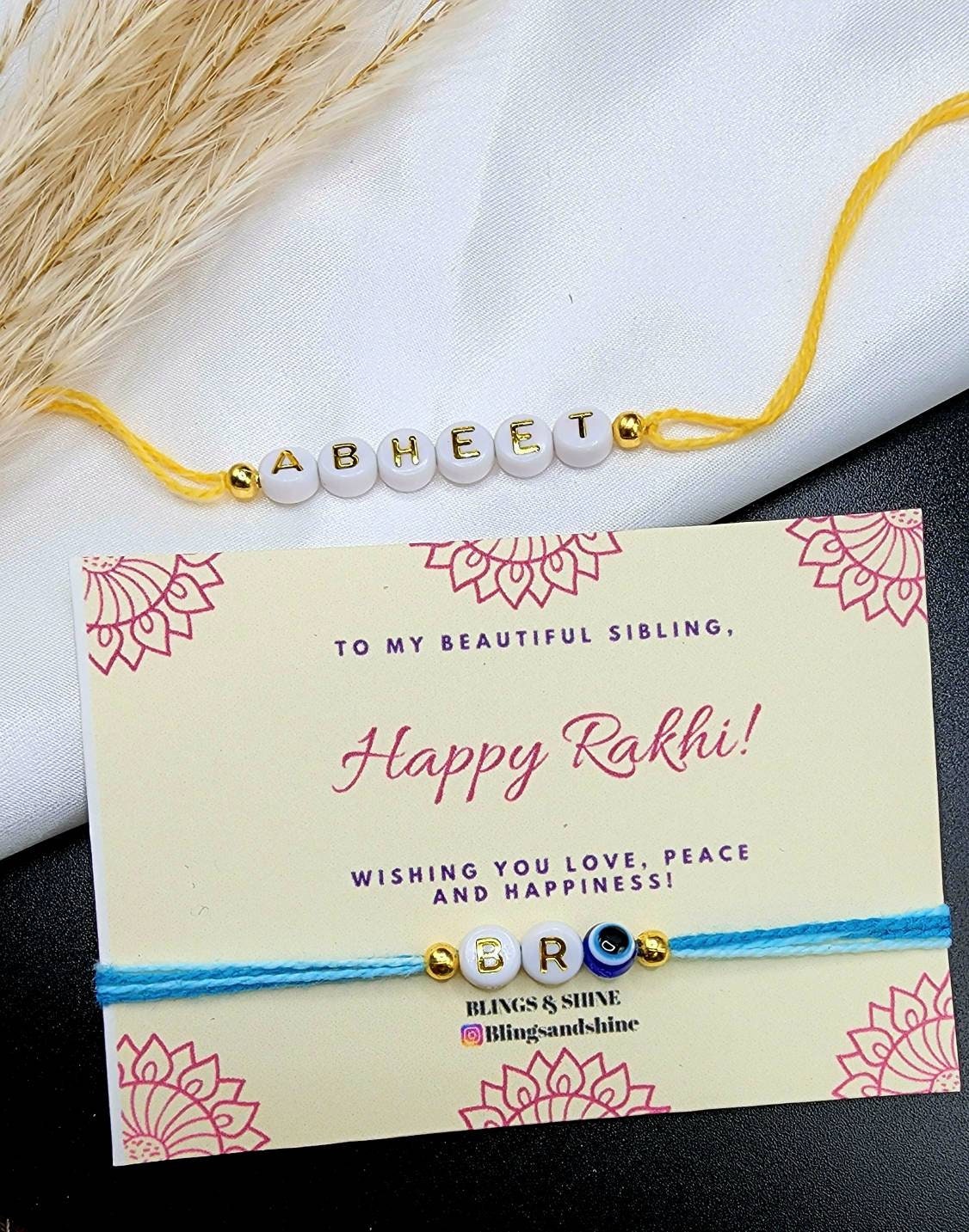 Custom Name Rakhi /Rakhri | Personalized name Rakhi