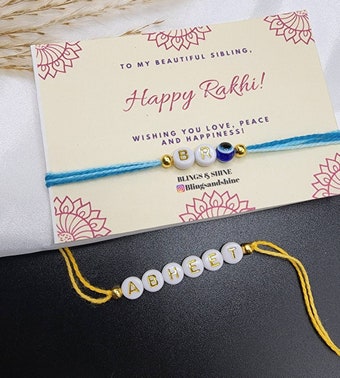 Custom Name Rakhi /Rakhri | Personalized name Rakhi