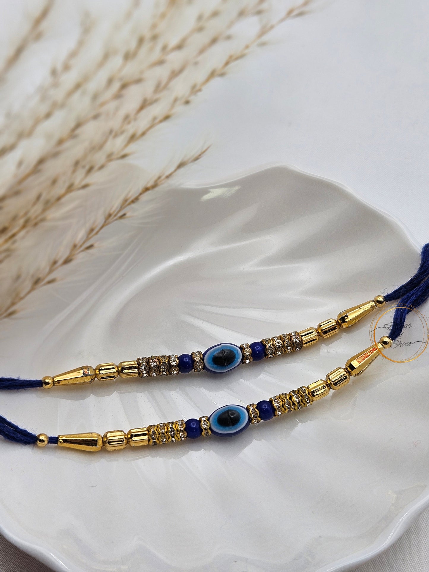 Crystal beads Evil eye rakhri | Protection rakhri | 1 pc Evil eye rakhi