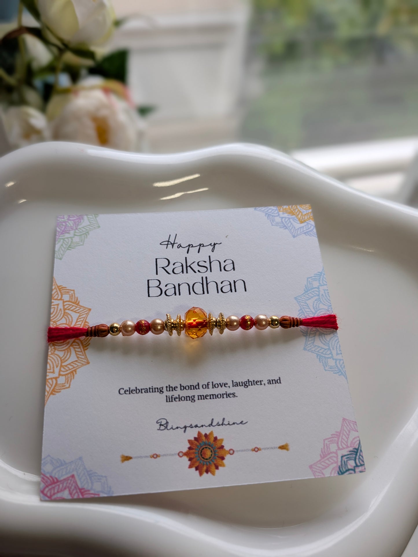 The Amber glow Rakhi