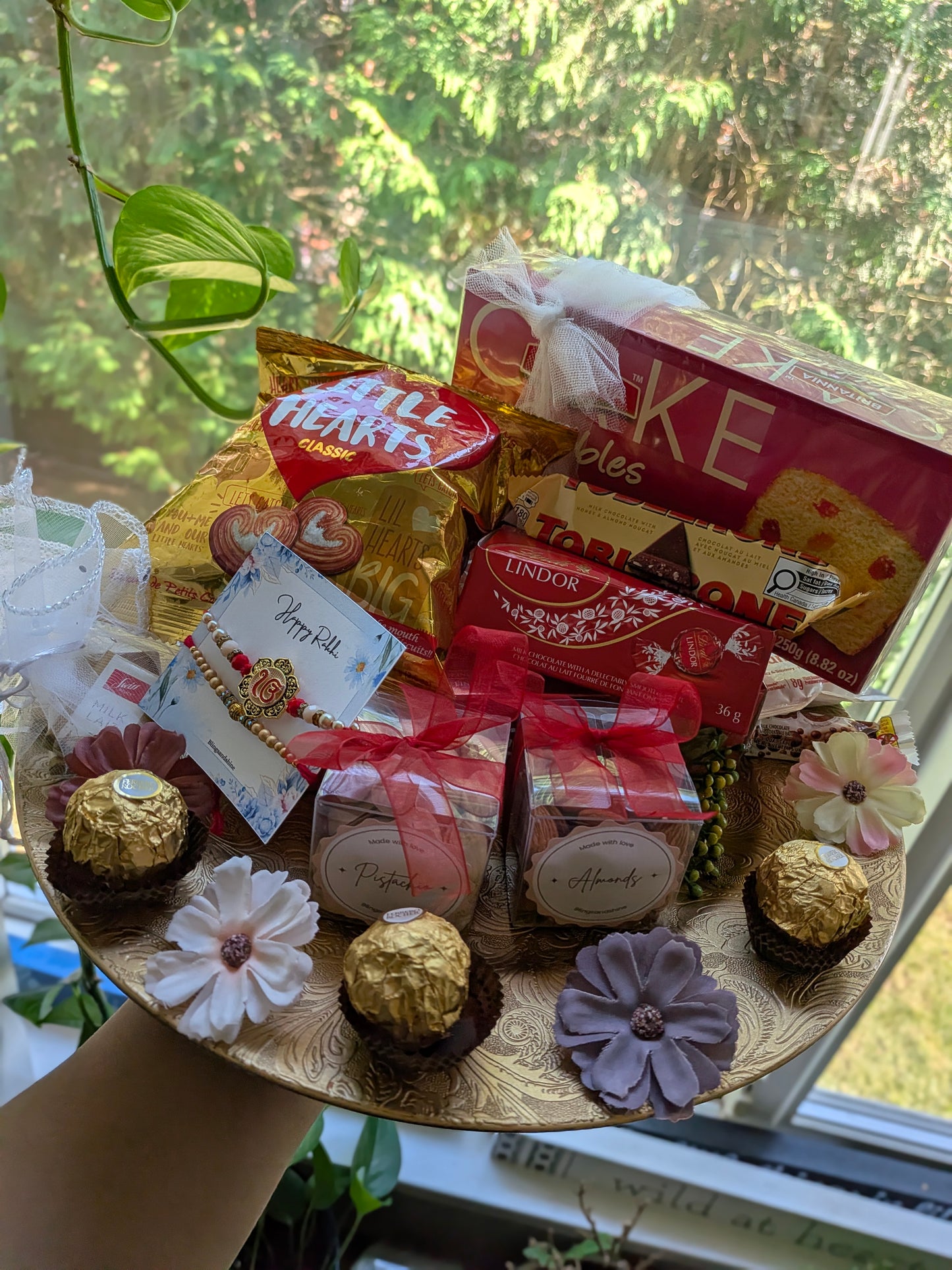 Golden Rakhi Delight