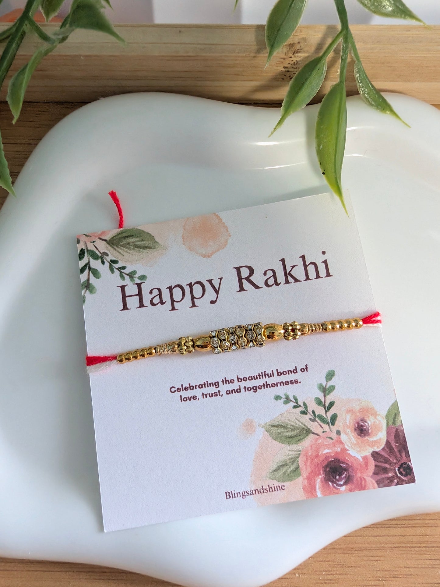 The Shimmering zircon rakhi