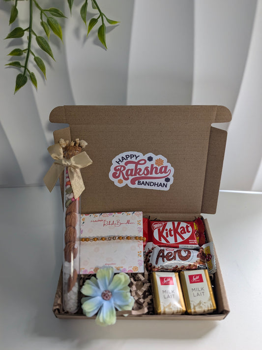 Sonavira Medium Box | Rakhi Gift Box with Chocolates and Dry Fruits