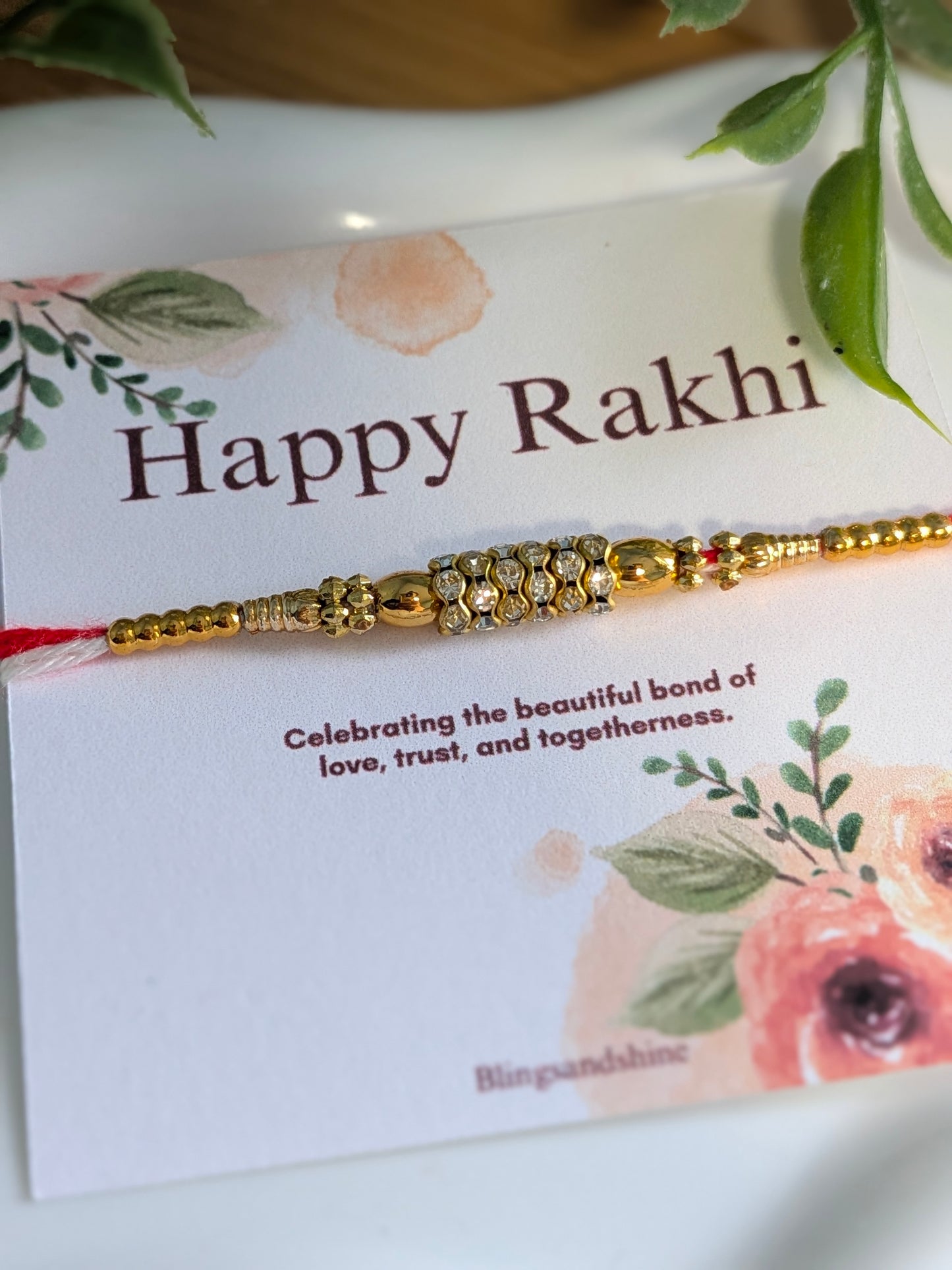 The Shimmering zircon rakhi