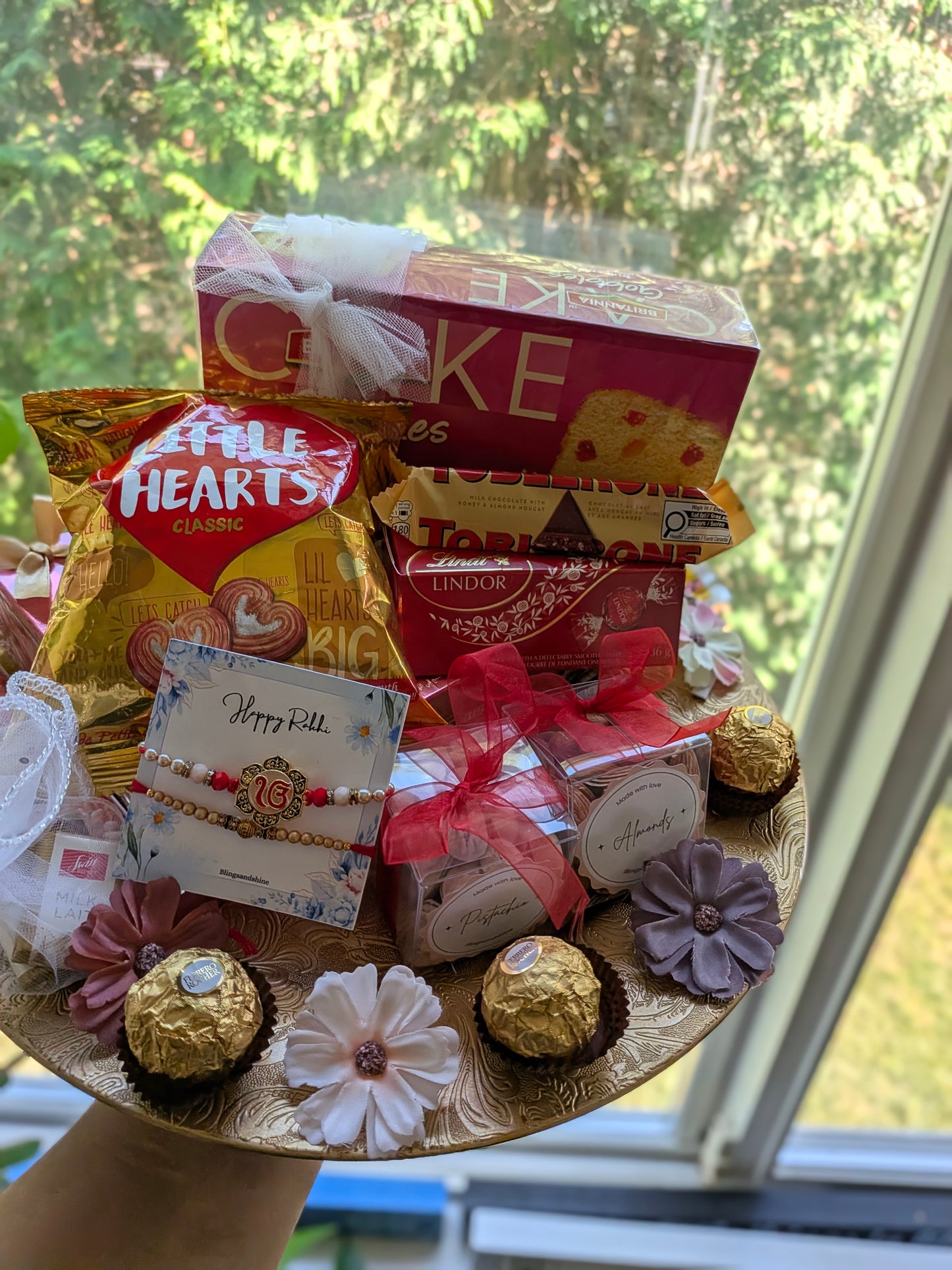 Golden Rakhi Delight