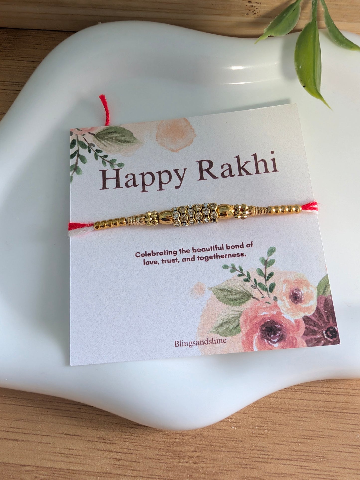 The Shimmering zircon rakhi