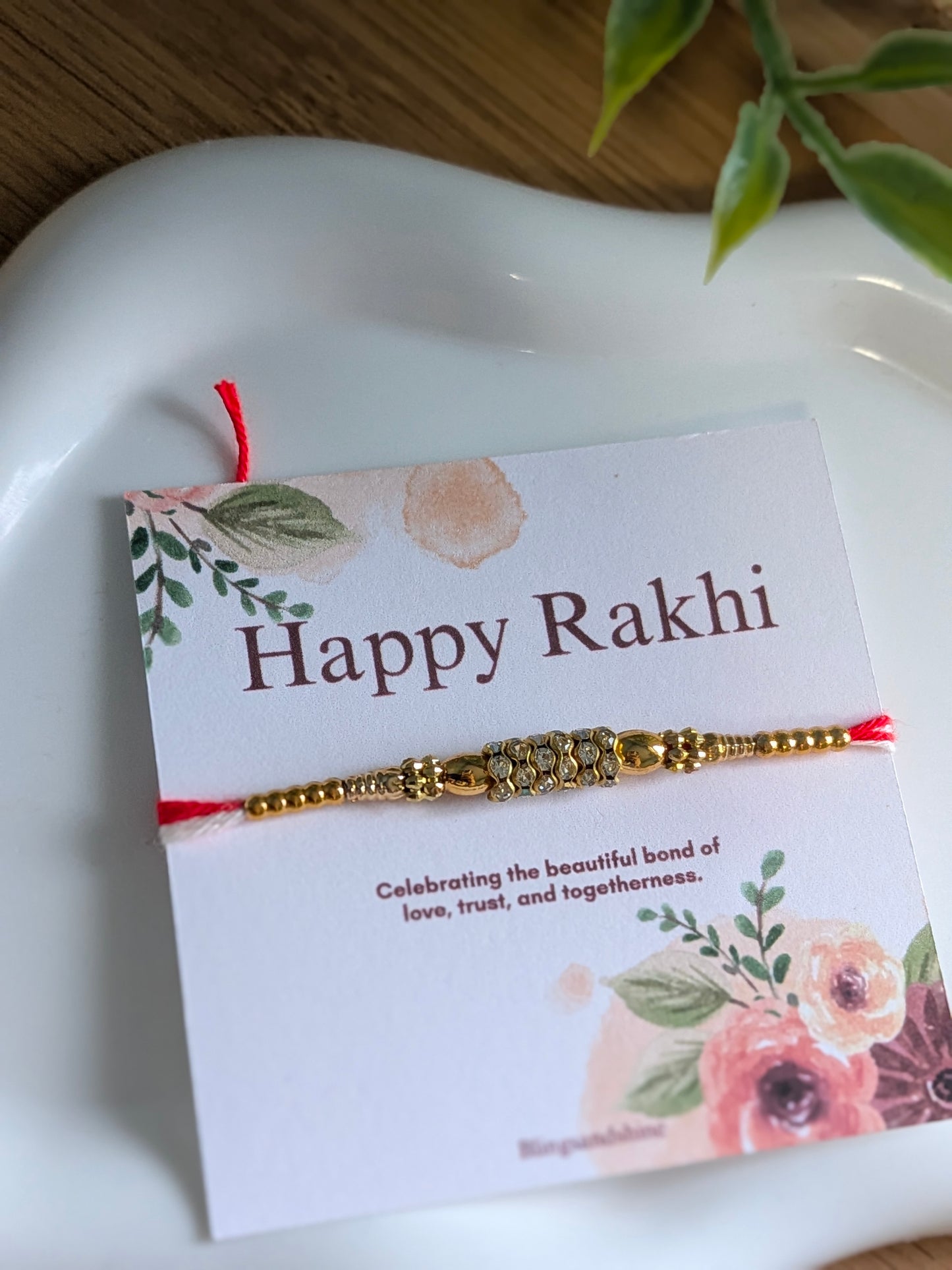 The Shimmering zircon rakhi