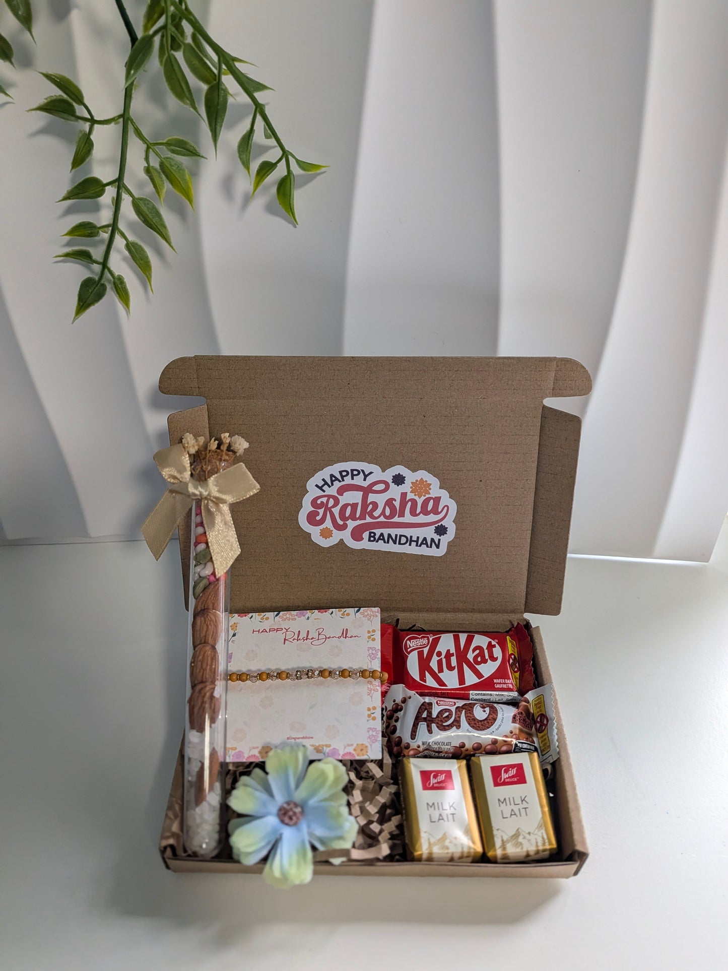 Sonavira Medium Box | Rakhi Gift Box with Chocolates and Dry Fruits