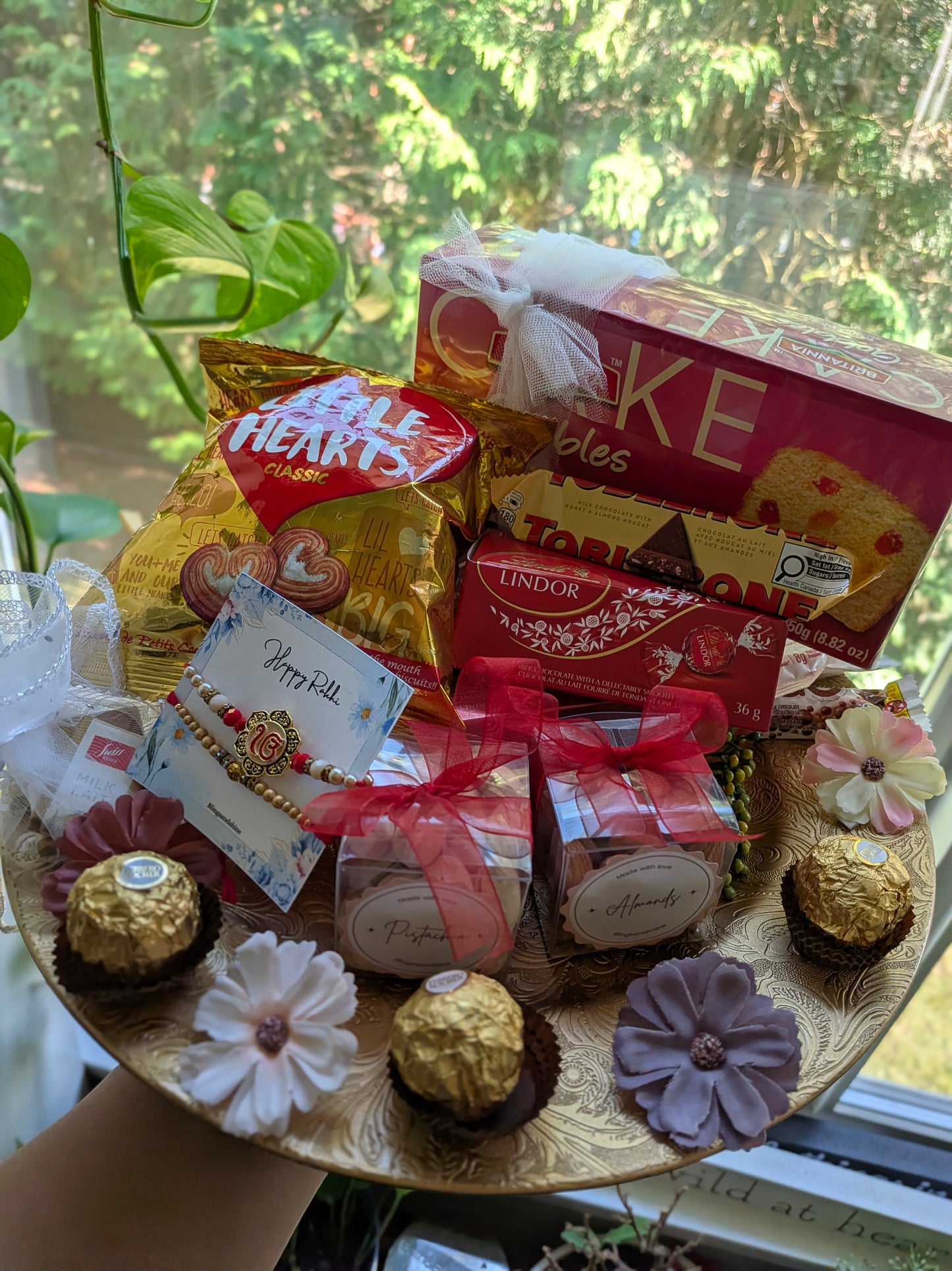 Golden Rakhi Delight
