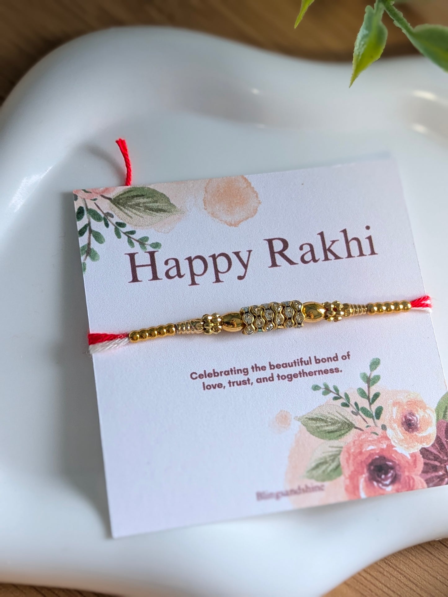 The Shimmering zircon rakhi