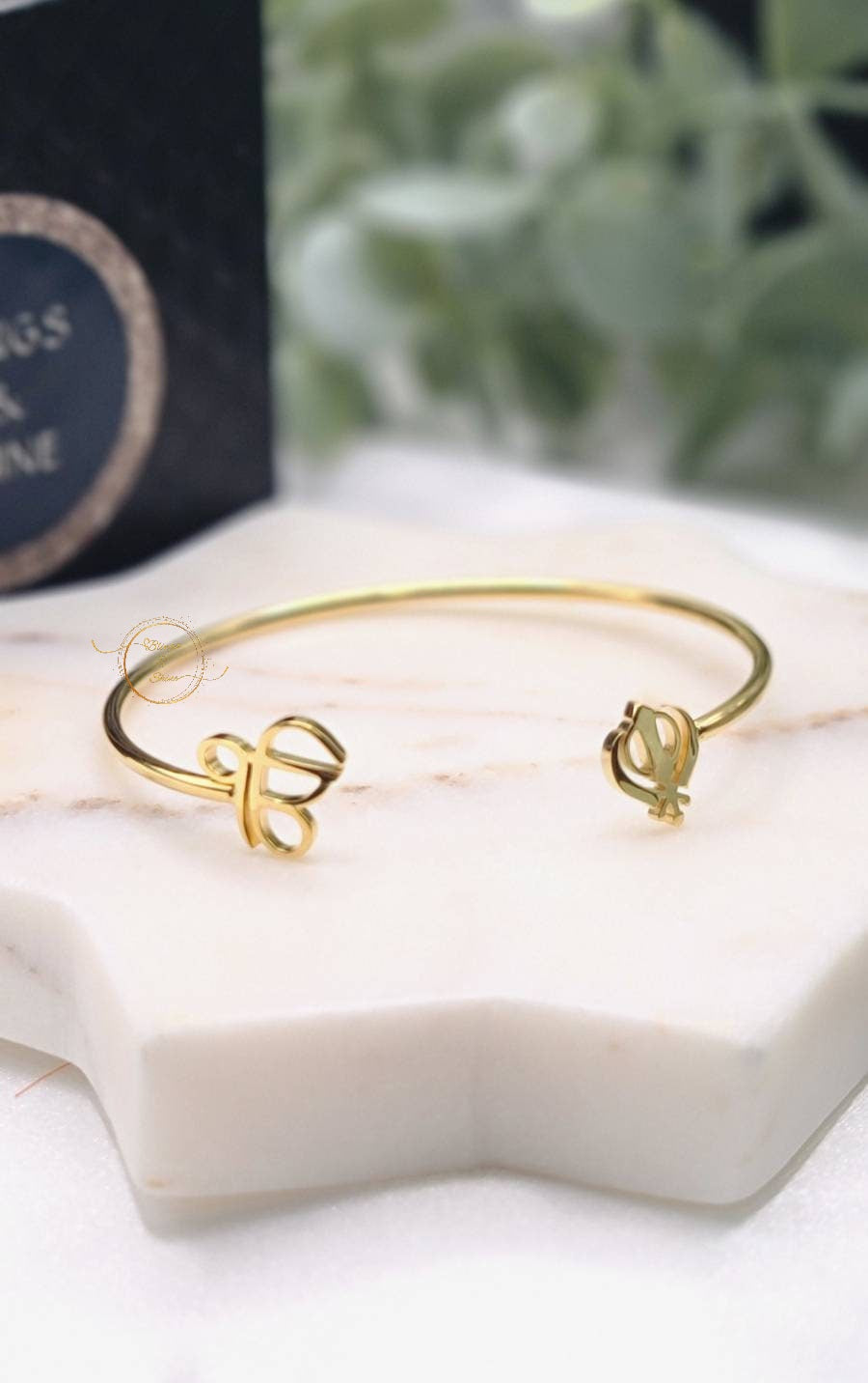 Ik onkar Khanda cuff bangle bracelet